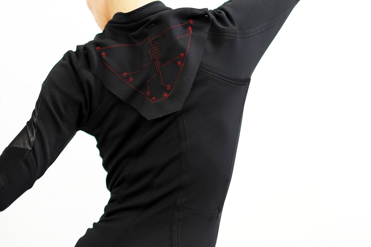 Stretch sensors and electronic components on Elastica